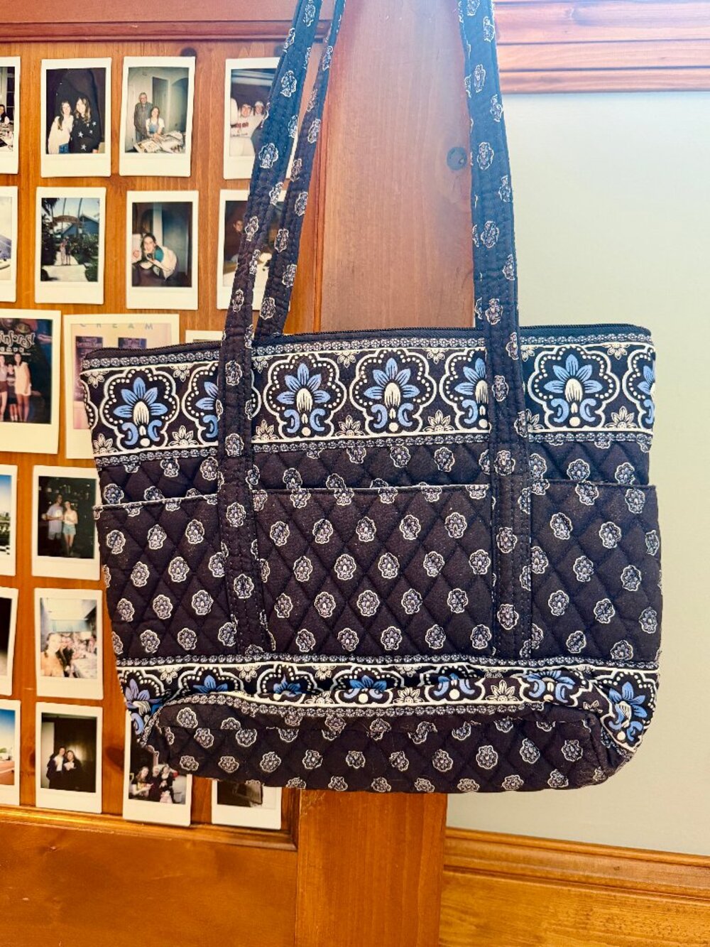 Croft & Barrow Quilted Navy Tote Bag